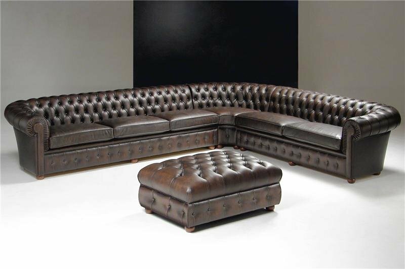 Chesterfield Ledersofa Sofa Couch Ecksofa Polster SCOTLAND