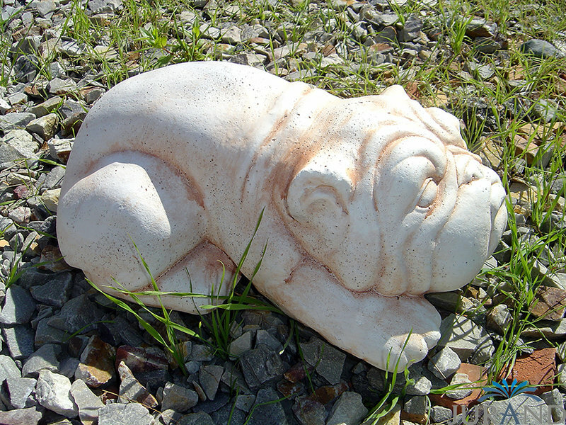 GARTENFIGUR STEINFIGUR FIGUR GARTEN SKULPTUR STEINGUSS HUND