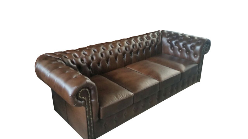 Chesterfield Big XXL Sofa mit 80cm Sitztiefe Couch Sofa Polster Garnitur