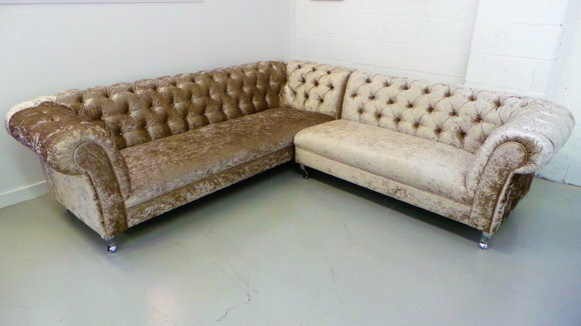 Chesterfield Ecksofa Couch Polster Neu Garnitur Sofa Ecke Ledersofa Textil