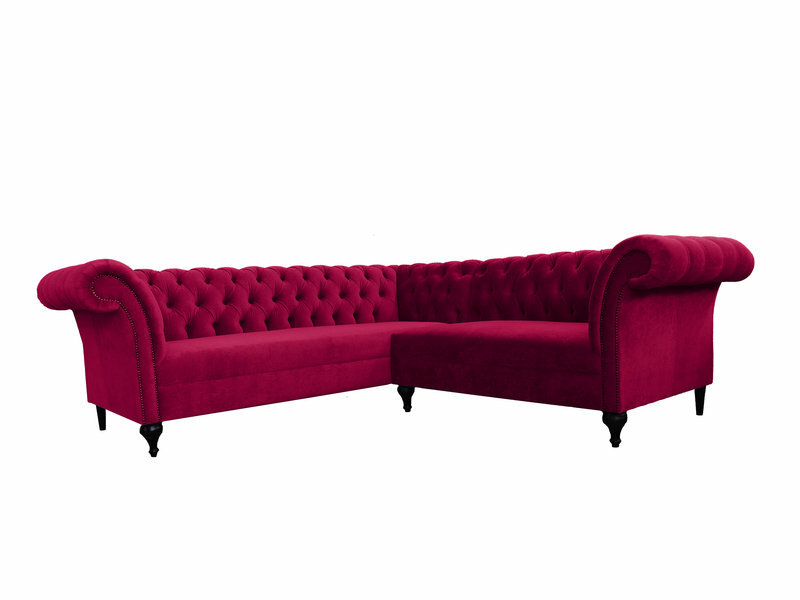 Chesterfield Ecksofa Eckcouch Designer Sofa Couch Samt Ledersofa SLIII