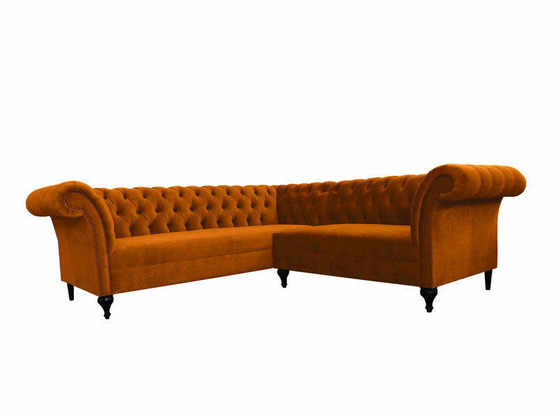 Chesterfield Ecksofa Eckcouch Designer Sofa Couch Samt Ledersofa SLIII