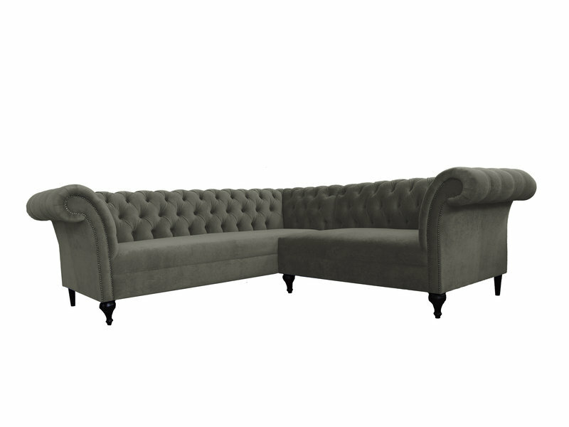 Chesterfield Ecksofa Eckcouch Designer Sofa Couch Samt Ledersofa SLIII