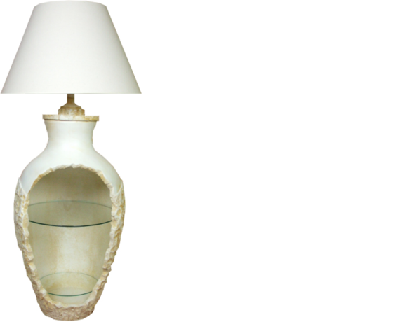 Design Stehleuchte Vase XXL 138cm Stand Lampe Lampen Regal Beleuchtet