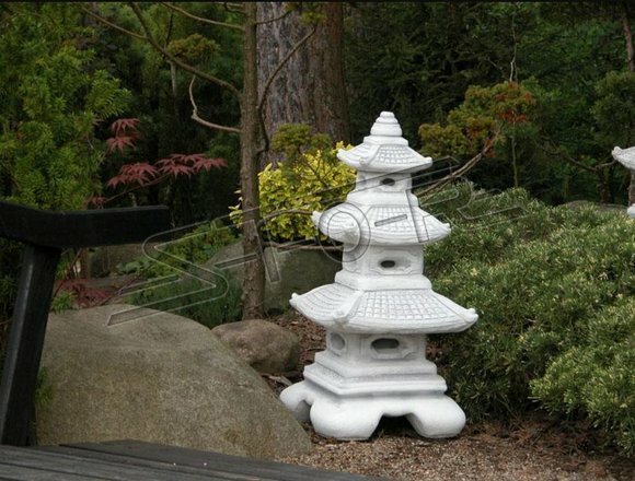 Japanischer Garten Lampen Dekoration Beleuchtung Vogel Tränke Skulptur