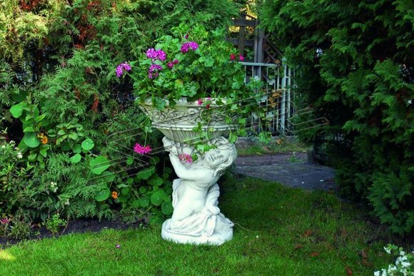 Blumenkübel Pflanz Kübel Dekoration Figur Blumentöpfe Garten Vasen