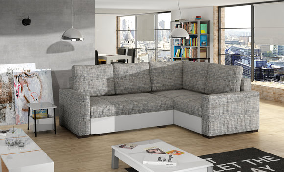 Design Ecksofa Schlafsofa Bettfunktion Couch Leder Polster Textil Sofas Neu