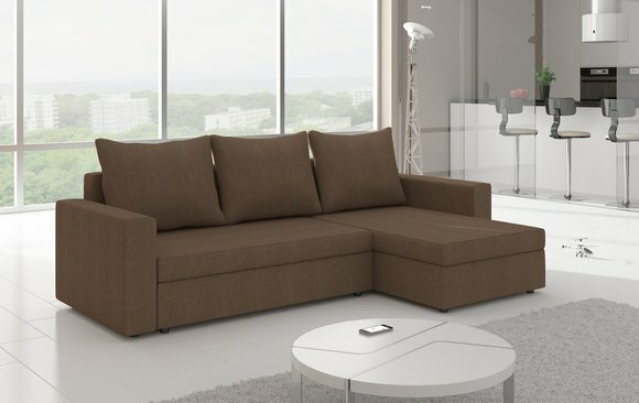 Design Ecksofa Schlafsofa Bettfunktion Couch Leder Polster Textil Sofas