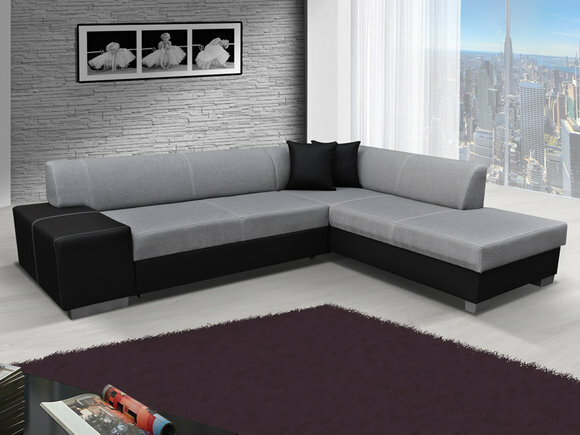 Design Ecksofa Schlafsofa Bettfunktion Couch Leder Textil Polster Sofas Neu 8984