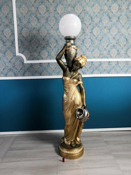 Stehleuchte Lampe Leuchte Statue Figur Skulpturen Skulptur Statuen