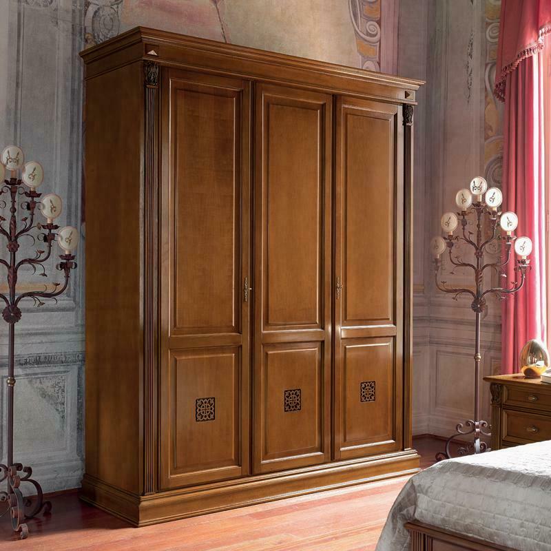 Kleiderschrank Schlafzimmer Massivholz Schrank Antik Stil Barock Rokoko Schränke Neu