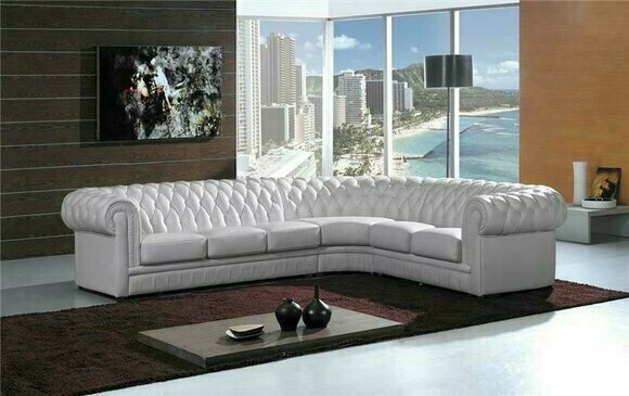 Ledersofa Ecksofa Couch Chesterfield Polster Eckgarnitur Sofa Couchen