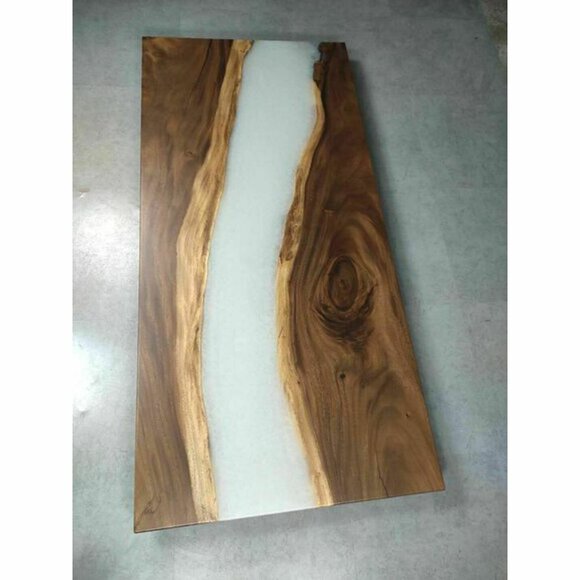 Epoxid Harz Esstisch Echtes Holz Massive Möbel Wasserfall Epoxy Tisch Giessharz