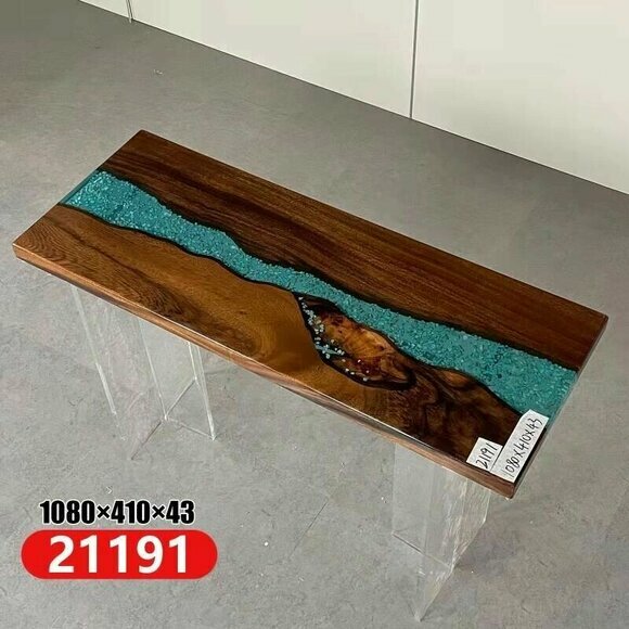 Konsolentisch Design Tisch Kommode Couchtisch Handgefertigter Epoxid Harz Tische