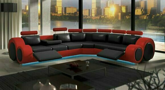 Leder Sofa Xxl Relax Design Sofas Ledercouch Wohnlandschaft Eck couch