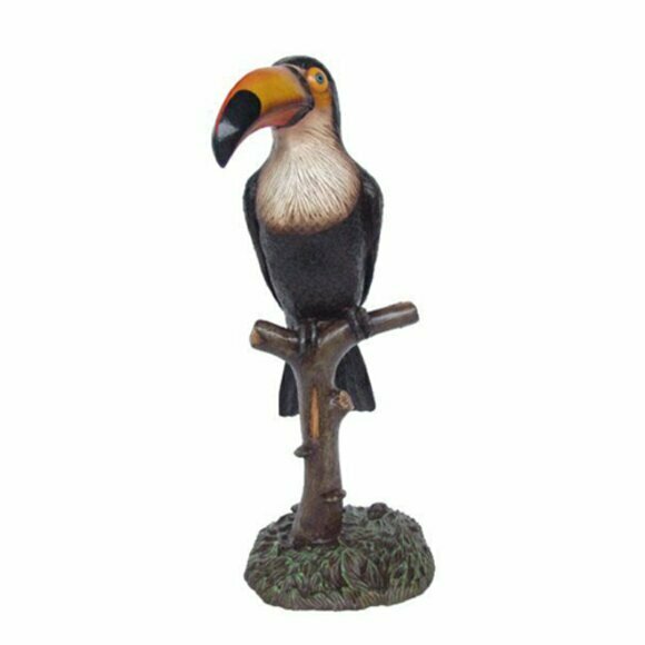 Garten Dekoration Vogel Tukan 80cm Figur Statue Skulpturen Figuren Papagei 113cm