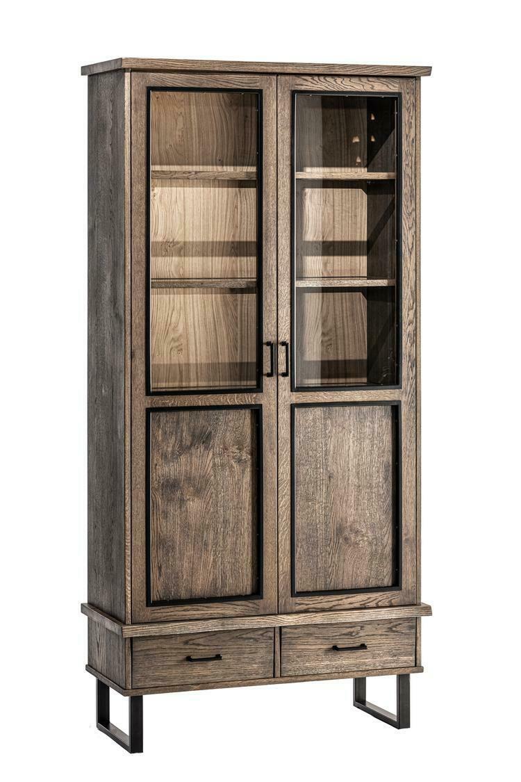 Klassische Vitrine Schrank italienische Möbel Vitrinenschrank Vitrinen Neu 22802