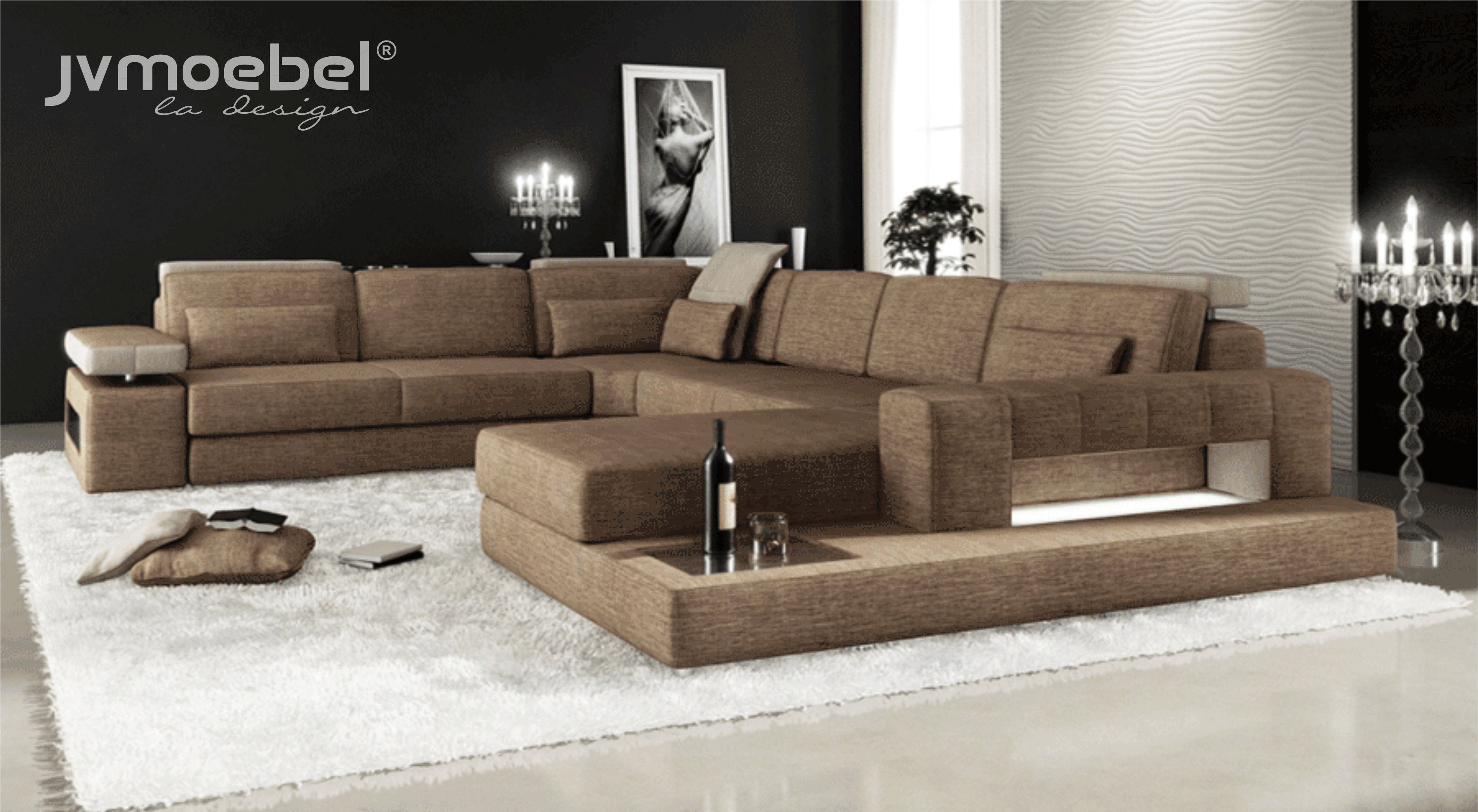 Eck Sofa Couch Polster Wohnlandschaft U Form Ecksofa Wohnlandschaft Neu