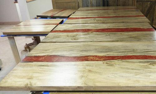 Epoxidharz Epoxy Fluss Maßanfertigung Tisch Echtes Holz Preis 1qm Tische Resin