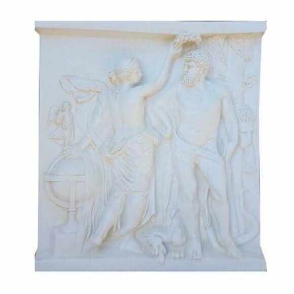 Relief Bild Lusthaus Deko Figur Statue Skulptur 94x100 cm Figuren Statuen R111