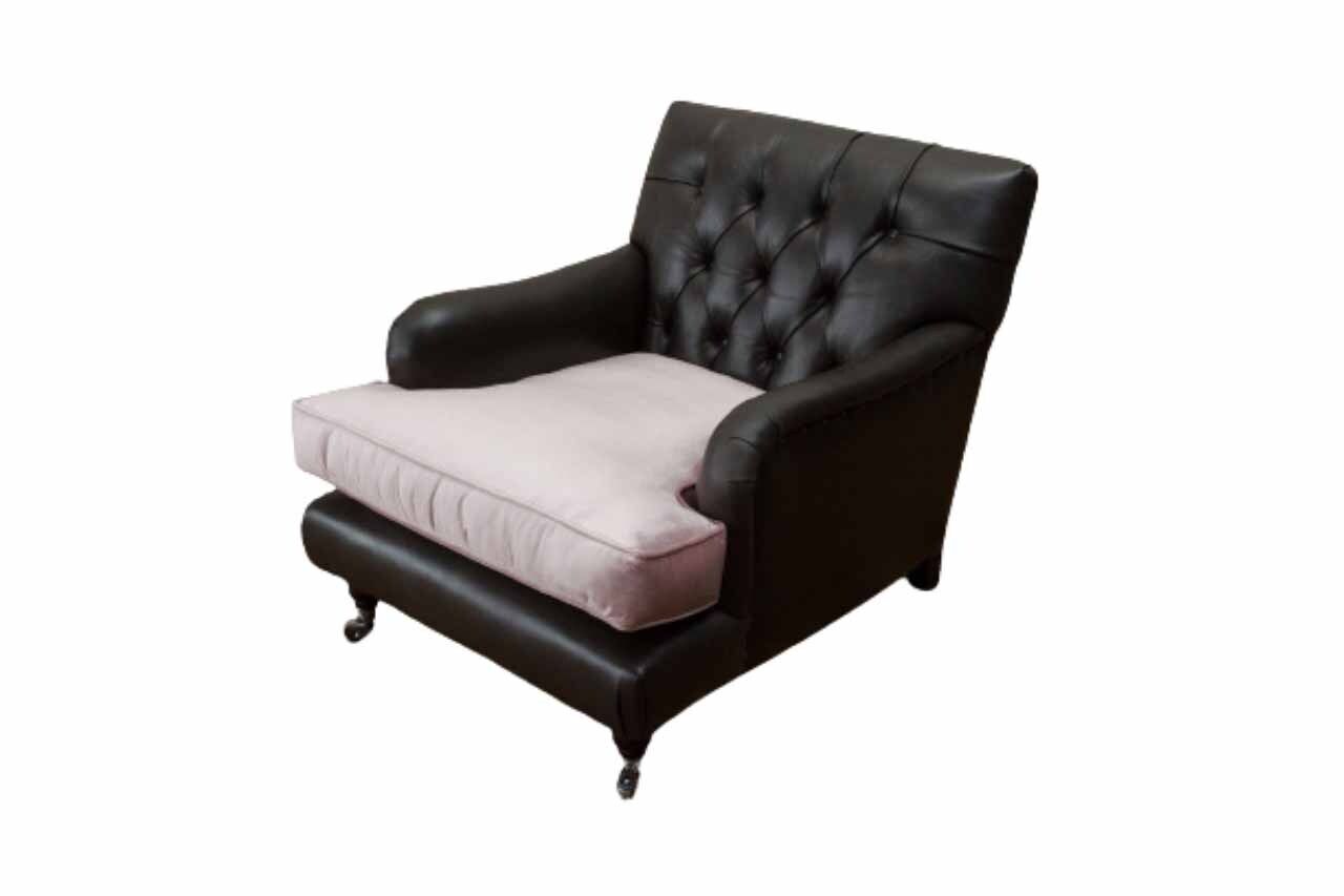 Sessel Design Sofa Relax Lounge Braun Polster Luxus Chesterfield Neu199