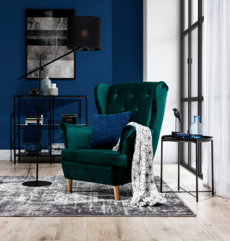 Lounge Ohren Sessel Club Designer Möbel Fernseh Sofa Stuhl Samt Polster Sofort