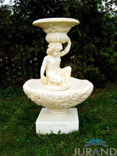 Springbrunnen Fontäne Zierbrunnen Garten 1013 Deko Brunnen 149 cm Steinguss