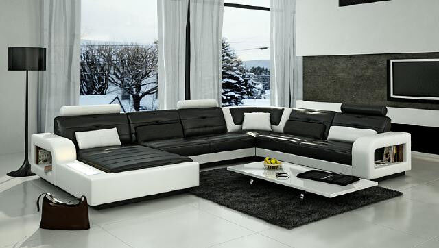 Ecksofa Wohnlandschaft Design Modern Material Kunstleder Garnitur H2209 SOFORT