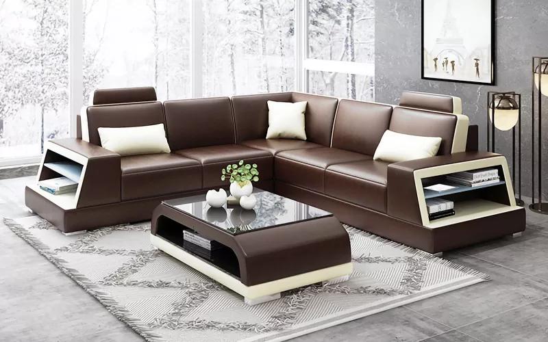 Ledercouch Wohnzimmer stylisch top modern