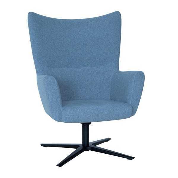 Blauer Sessel Ohrensessel Designer 1-Sitzer Moderner Cocktailsessel