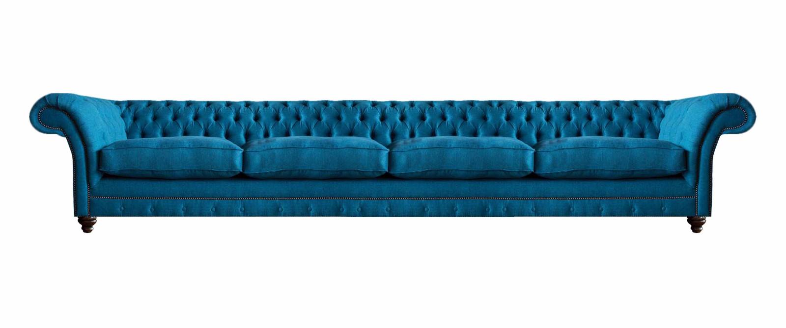 Sofa Viersitzer Couch Einrichtung Luxus Polstermöbel Textil Sitz Chesterfield