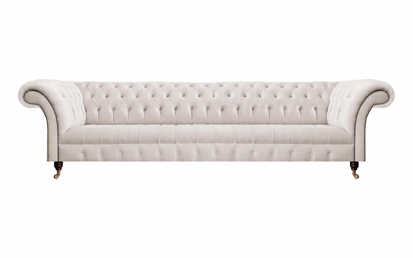 Möbel Textil Stoff Sofa Viersitzer Couch Einrichtung Polstermöbel Chesterfield