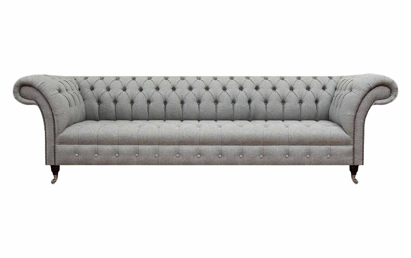 Chesterfield Möbel Sofa Viersitzer Couch Wohnzimmer Textil Einrichtung