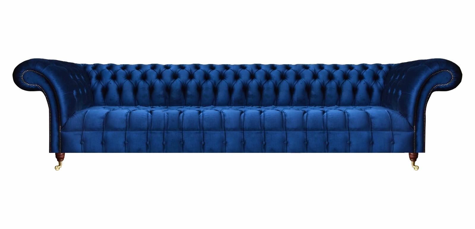 Chesterfield Luxus Sofa Viersitzer Couch Textil Wohnzimmer Polstermöbel