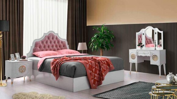 Klassische Schlafzimmer Garnitur Designer Jugendzimmer Möbel Edles Bett