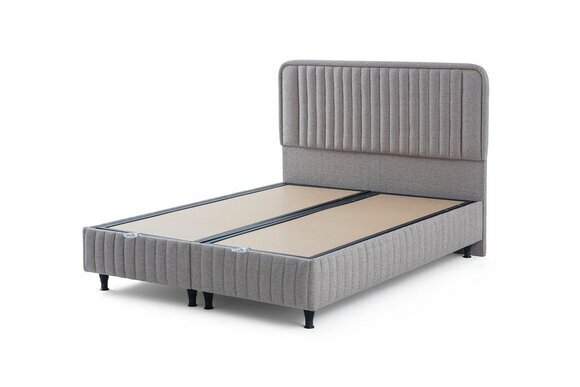 Exklusives Graues Bettgestell Luxuriöses Schlafzimmer Bett Doppelbett