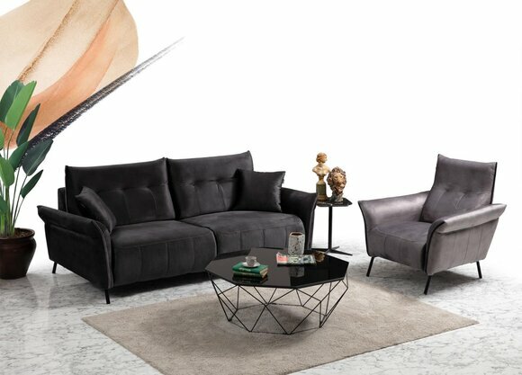 Wohnzimmer Garnitur Modern Design Möbel Luxus Sofagarnitur Set 2 tlg.