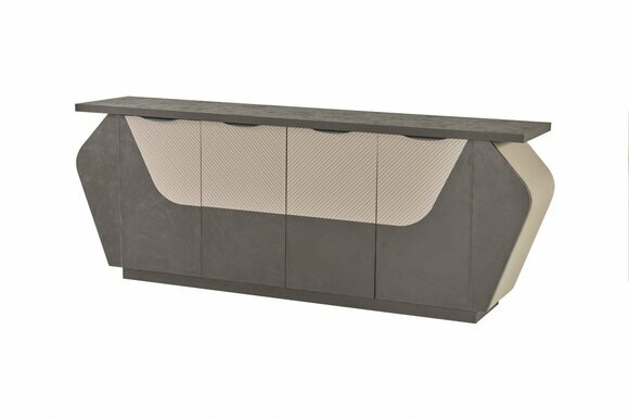 Arbeitszimmer Sideboard Aktenschrank Grau Zweifarbig Stauraum Modern