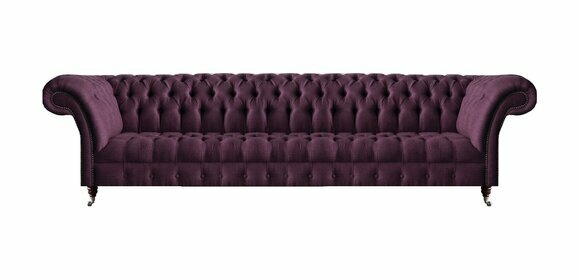 Luxuriöse Lila Chesterfield Couch Moderner Viersitzer Wohnzimmer Möbel