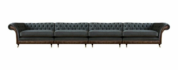 Designer Graue Chesterfield Couch Modernes Sofa Polstercouchen Möbel