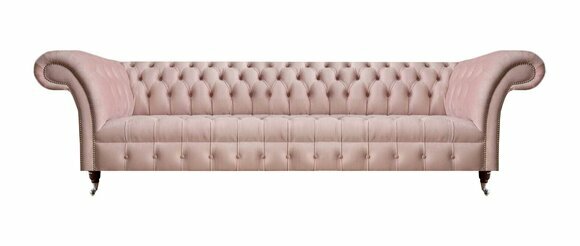 Luxuriöse Chesterfield Rosa Sofa Designer Wohnzimmer Polstercouchen