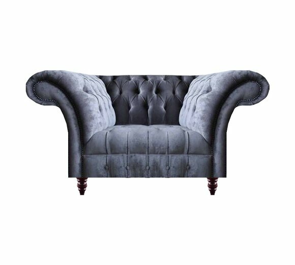 Moderne Graue Wohnzimmer Couch Designer Zweisitzer 2-Sitzer Textilsofas