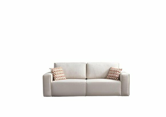 Beiges Dreisitzer Sofa Luxuriöses Schlafsofa Polster Moderner 3-Sitzer