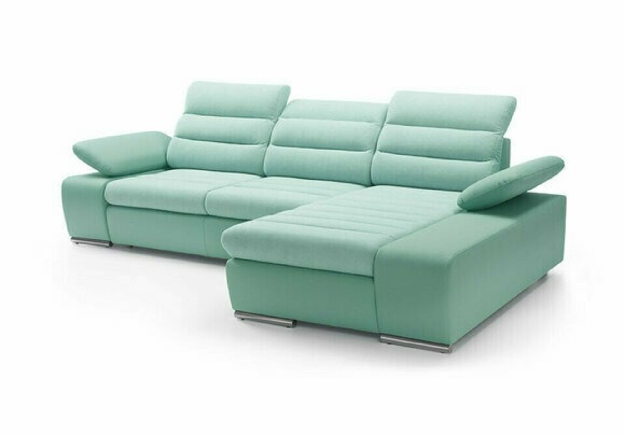 Design Ecksofa Schlafsofa Couch Leder Textil Polster Multifunktion Sofas Kasten