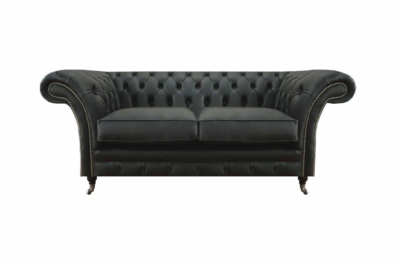 Zweisitzer Sofa Chesterfield Wohnzimmer Modern Textil Einrichtung Polstermöbel