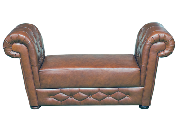 Chesterfield Hocker Leder Polster Fußhocker Chaise Ottomane Pouf Relax Neu