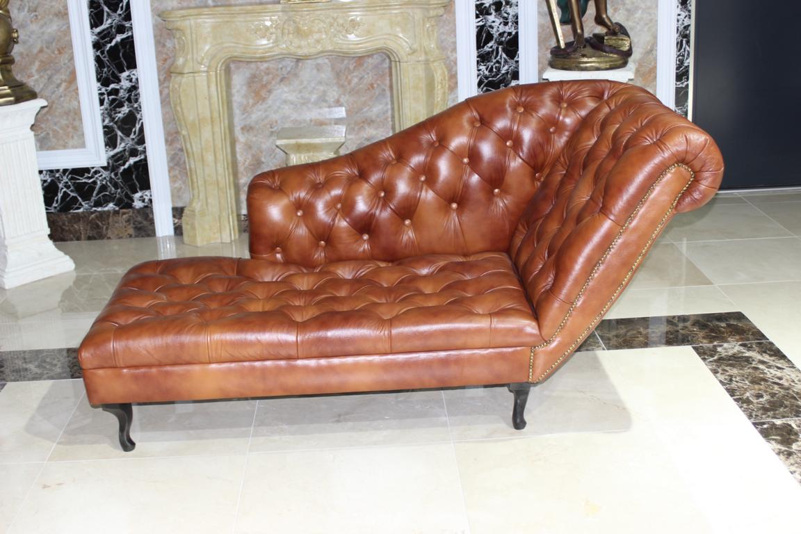 Chesterfield Liegen Chaiselounge Liege Couch Sofa Ledersofa Neu Lounge Sofort