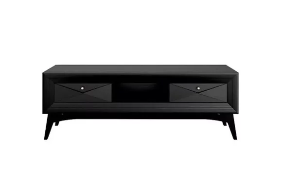 RTV Lowboard tv Ständer Sideboard Tisch Wohnzimmer Schwarz Design