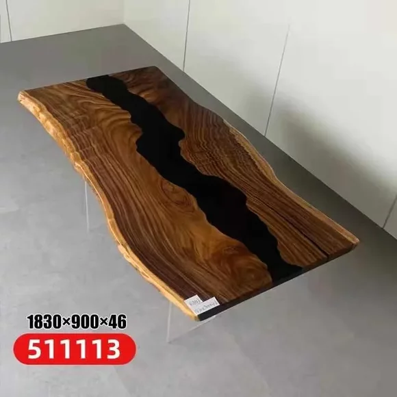 Tisch Epoxidharz Esstisch Echtes Holz Massiv Tische 183x90 Flusstisch