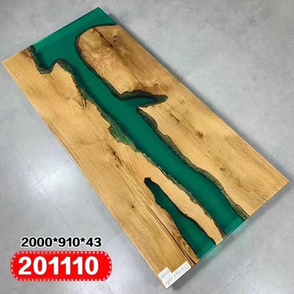 Tisch esstisch tische harz epoxy massive design möbel 200x91 echtes holz